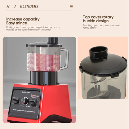 9500W 15 Speed multi-function Professional Blender 4-Blade 3-In-1 Wall Breaking Machine 5L Container Ice Nut Fruit mix Strong.