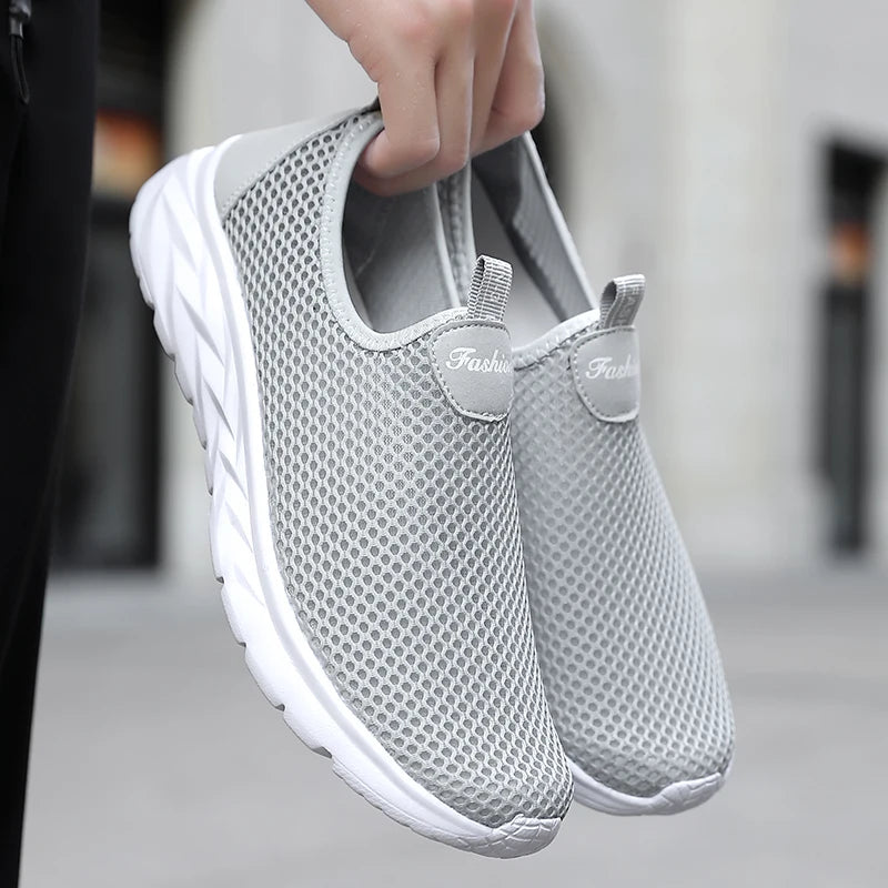 YRZL Sneakers Men Summer Casual Shoes Men Mesh Breathable Outdoor Non Slip Sports Shoes Slip on Loafers for Men Pius Size 39-46.