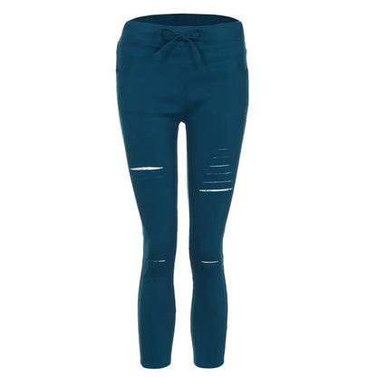 Zerrissene Jeans für Damen, große Größe, zerrissene Hose, Stretch-Bleistifthose, Leggings, Damenjeans, Damenjeans