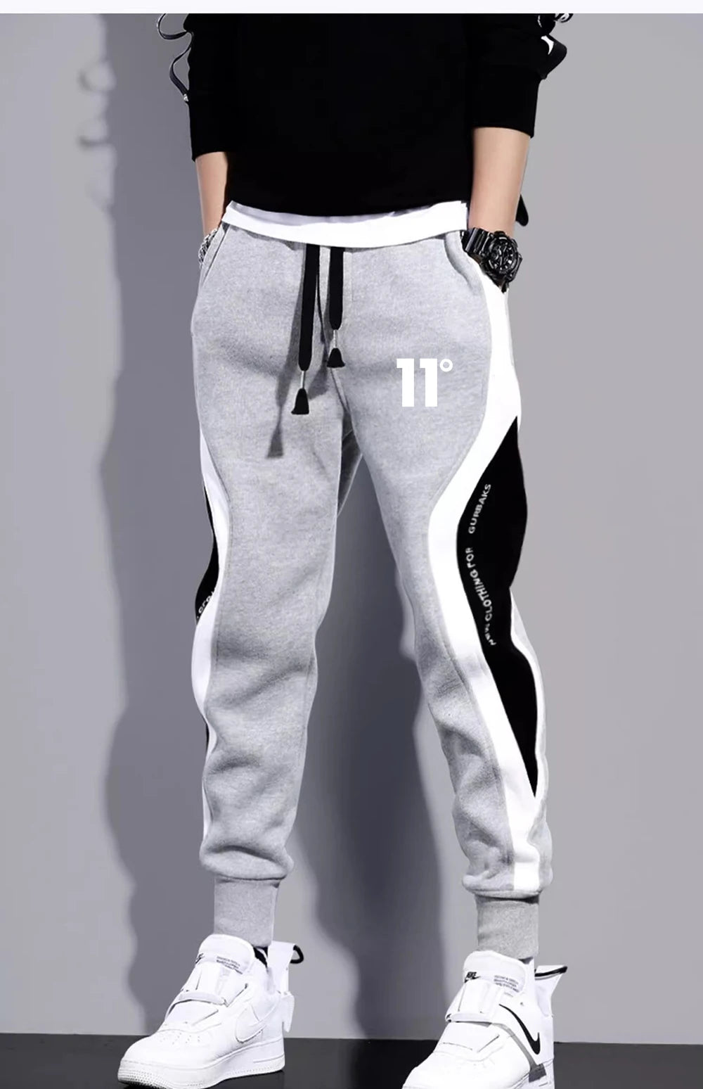11 Print Men's Sweatpants Patchwork Jogging Pants Male Outfit Loose Trousers Straight Pants New Spring Autumn Fashion Clothes.