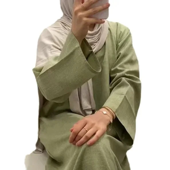 Lockeres, elegantes, reines, langes Kleid im Nahen Osten-Stil für Damen in Übergröße, schlanker Midirock, lässiges, bequemes Maxikleid.