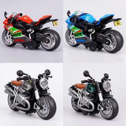 1:12 Sound Light Motorcycle Alloy+Plastic Moto Car Model Diecast Play Vehicles Decoration Collection Boy Toys For Children Gift.