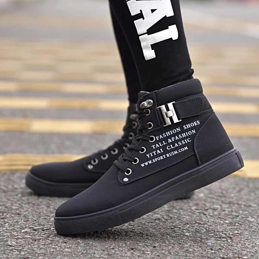 New Arrival Men's High Top Casual Shoes Spring/Autumn High Top Sneakers High Quality Retro Fashion Men Boots Zapatillas Hombre.