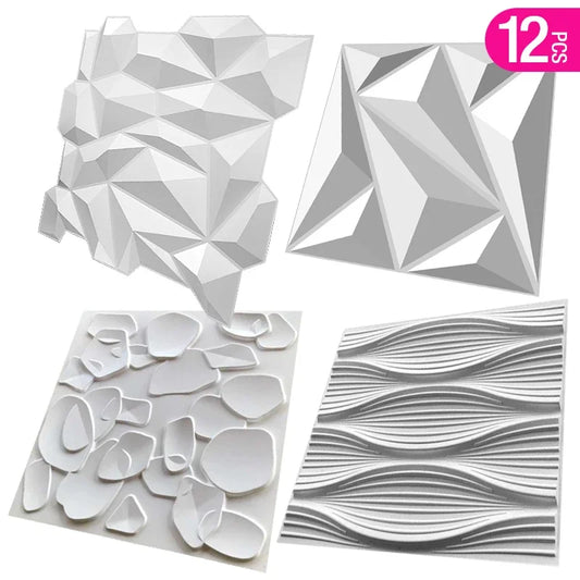 12pcs 50cm house wall renovation Stone 3D wall panel non-self-adhesive 3D wall sticker art tile wallpaper room bathroom ceiling