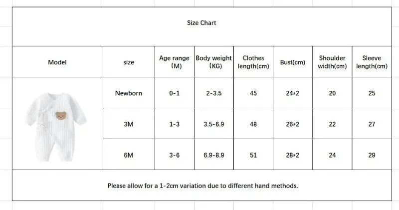 Einteiliges Outfit für Jungen und Mädchen, 100 % Baumwolle, langärmlig, Strampler für Neugeborene, solides Stricken, dünner Overall für Jahreszeiten.