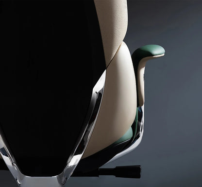 Bequemer Chefbürostuhl, luxuriöser grauer Designer-Drehstuhl, ergonomisch, tragbar, für das Home Office von Fotel Gaming