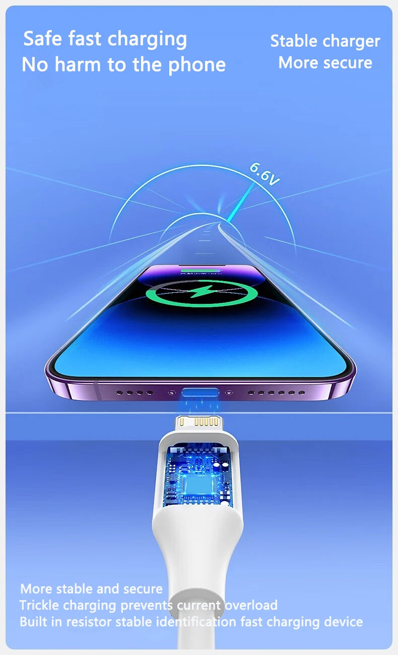 PD 35W USB Cable For iPhone 14 13 12 11 Pro Max 7 8 14 Plus XS XR Fast Charging USB C Cable Charger Date Wire Accessories.