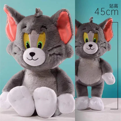 Original Delux Tom and Jerry Plush Toy Long Plush Cartoon Anime Movie Plushies Stuffed Animals Doll Toys for Kids Birthday Gifts.