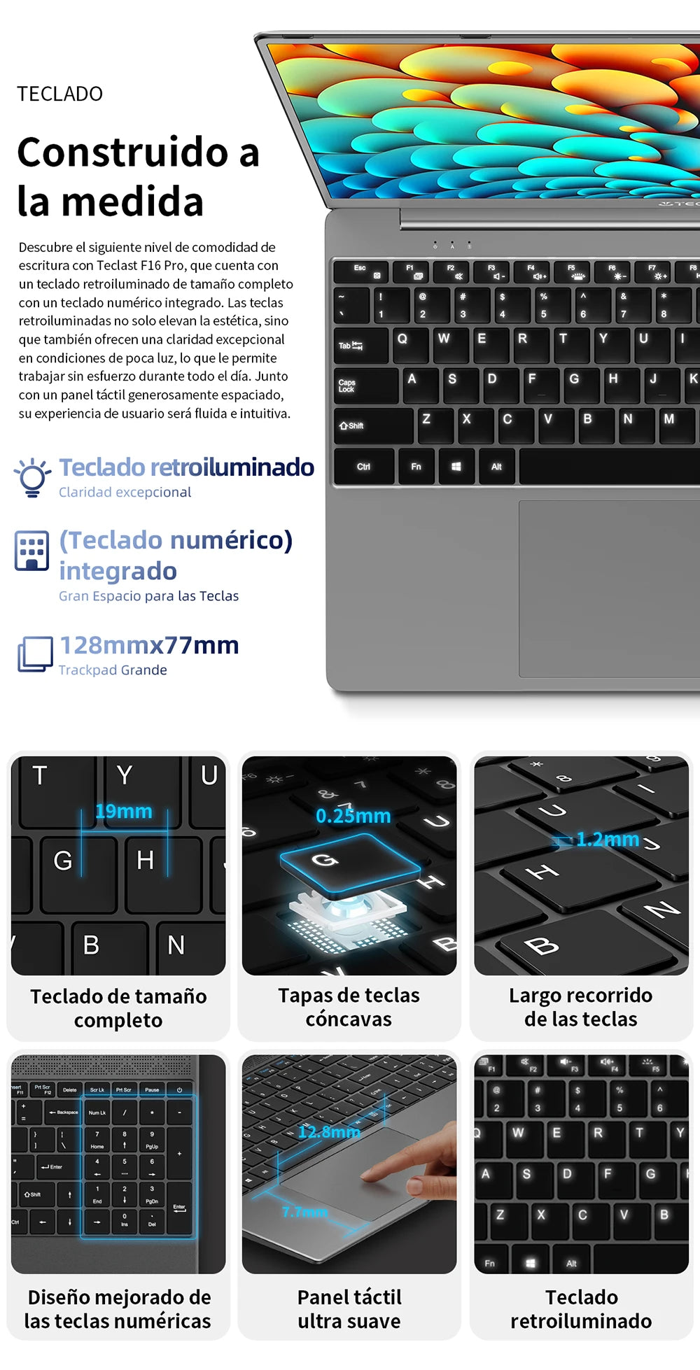 【New】Teclast F16Pro Laptop 15.6 Inch 1920X1080, 12Gb / 16Gb Ram, 256Gb / 512Gb Rom, Backlit Keyboard, for Intel N95, Mini-Hdmi.