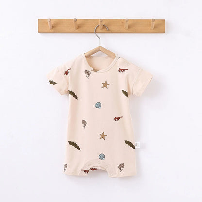 0-24M Newborn Kid Baby Jungen Mädchen Kleidung Drucken Baumwolle Romper Nette Süß Einem Stück Overall Sommer Neue geboren Outfit