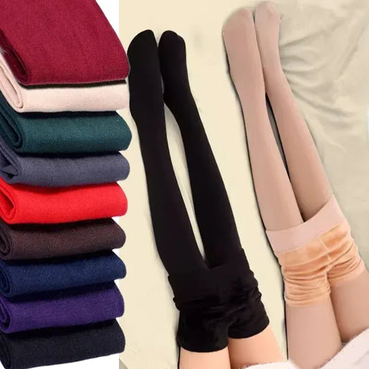 Frauen Winter Verdicken Leggings Warme Hohe Taille Einfarbig Samt für Weibliche Verdickte Samt Strumpfhosen Dehnbare Schwarze Strumpfhosen