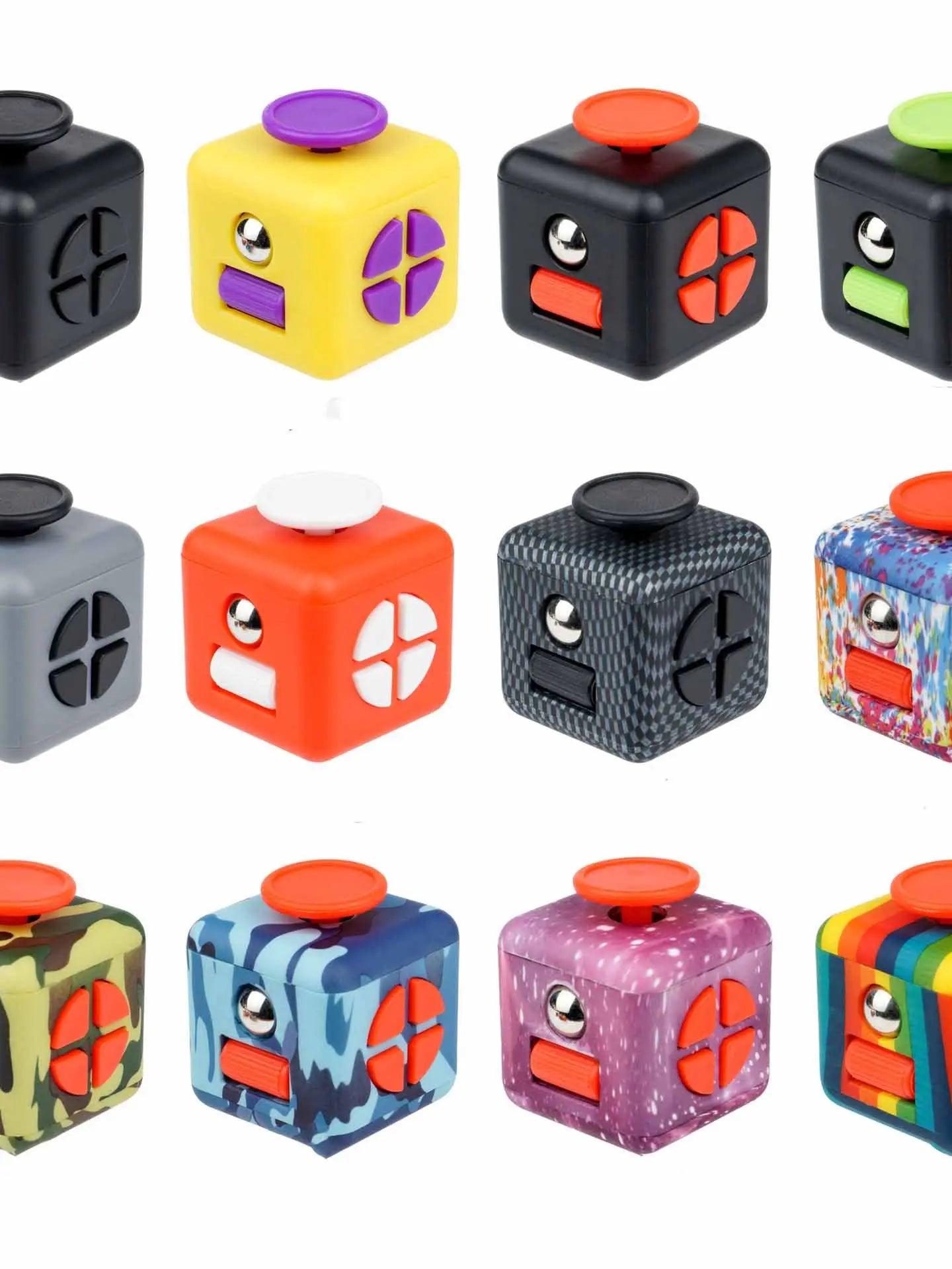 Solid Color Fidget Decompression Dice for Release Stress Autism Anxiety Relieve Adult Kids Stress Relief Anti-Stress Fingertip.