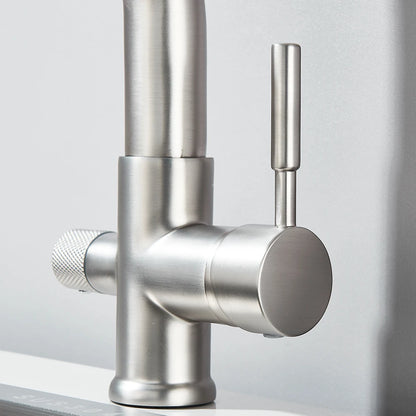 Kitchen Faucet Filtered Water Dual Spout Purification Feature Kitchen Tap 360 Rotation Water Crane For Kitchen