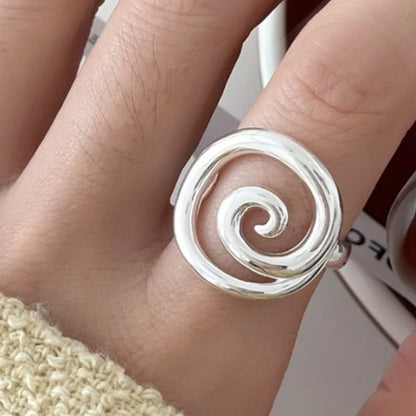 PANJBJ 925 Sterling Silver Geometry Crystal Ring For Women Ellipse Exaggerated Punk Water Drop Open Jewelry Gift Dropshipping.