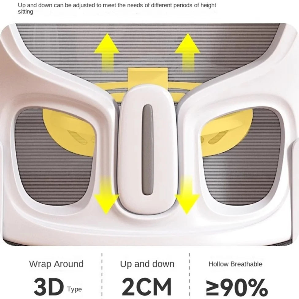 Computerstuhl, Heimsitz, Taille, Studentenschreibtisch, Arbeitsstuhl mit Lift und verstellbarer Rückenlehne