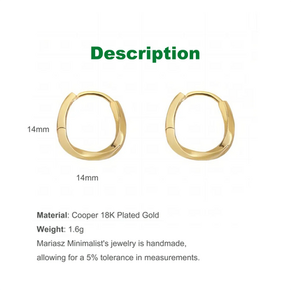 Mariasz Minimalist New Hot Sell Trendy Plated Gold Color Circle Earrings for Women Ear Hoop Earring Classic Jewelry.