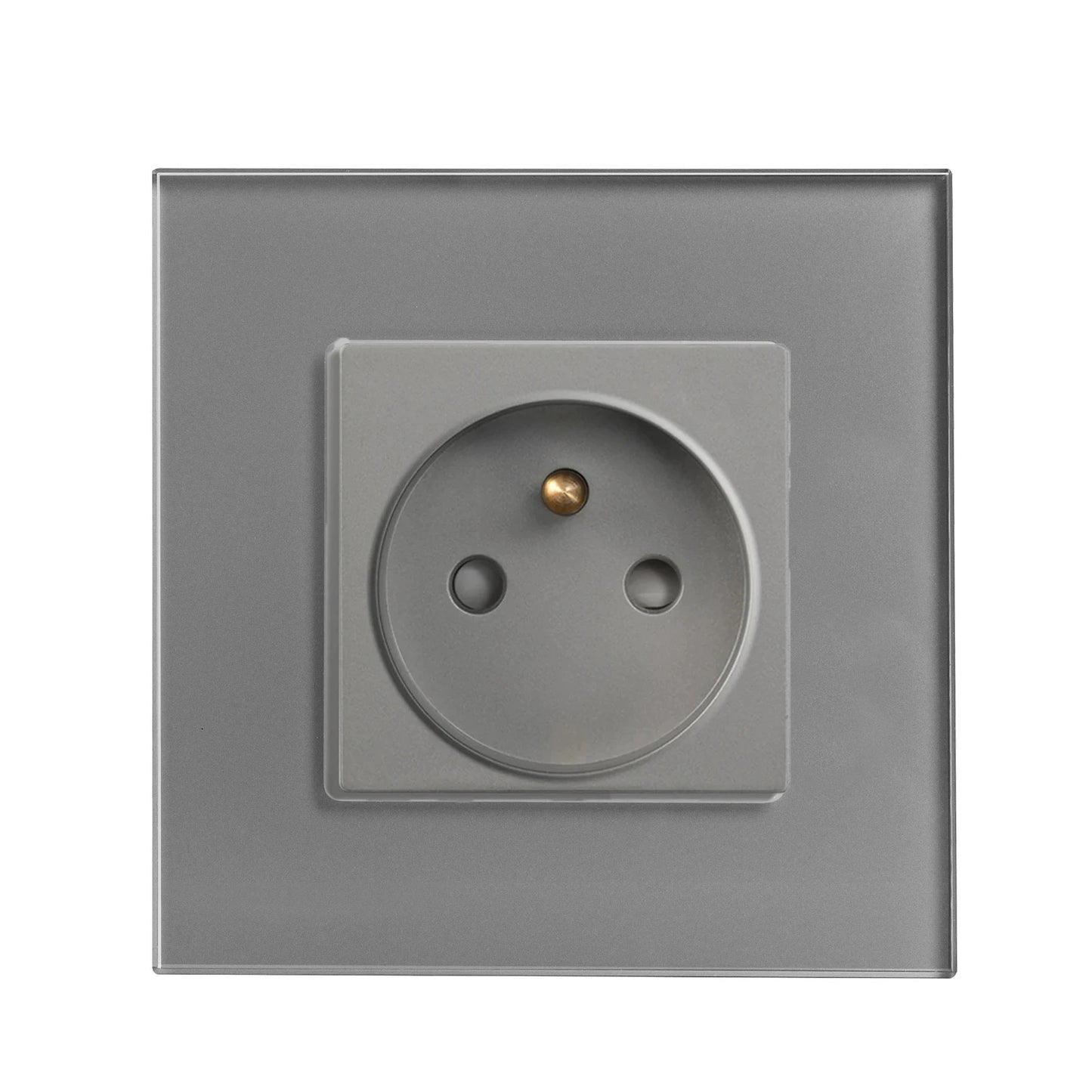 Frankreich Standard Doppelsteckdosen Französische Typ-C-Steckdosen 110-250 V Glasscheibe USB-Ladeanschluss Elektrischer Stecker Heimwerker