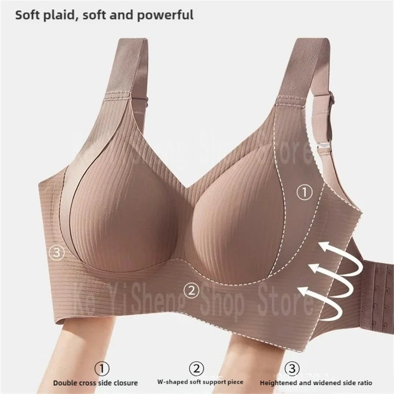 Non-trace body underwear women's bra anti-sag large size adjustment breast women big breasts small.