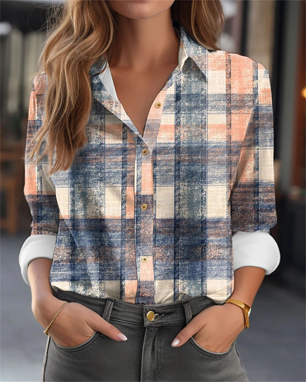 Elegant Shirt Women Fashion Temperament  Blouse Long Sleeve Shirt Women New Casual Shirt.
