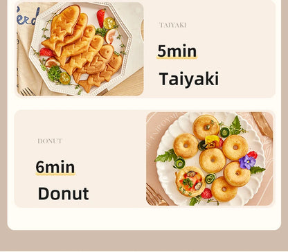 Electric Sandwich Maker Multifunctional Waffle Machine Toaster Baker Breakfast Machine Takoyaki Pancake Donuts Sandwichera 220V.