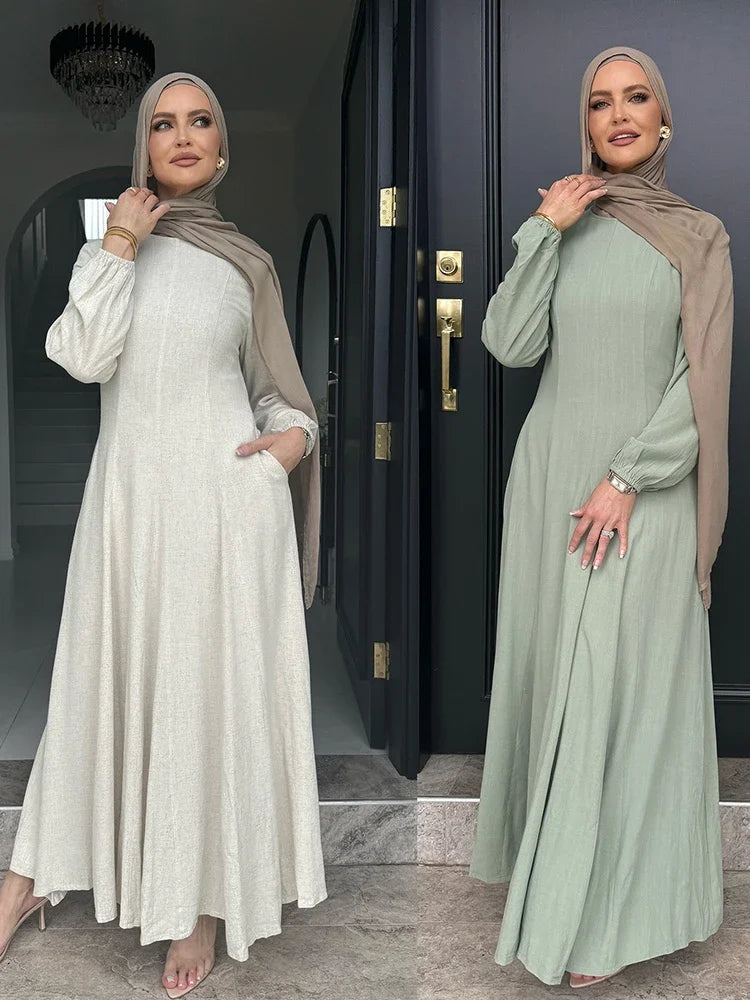 Muslimische Abaya Frauen Kleider Solide Schlank Jalabiya Eid 2025, Ramadan Marokko Islam Vestidos Largos Arabische Lange Robe Dubai Abayas Kaftan.