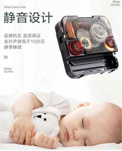 Wanduhr, Wohnzimmer mit Kalender, Zuhause, modisch, einfach, modern, Wanduhr, 2023, neuer Stil, stumm, Licht, Luxus