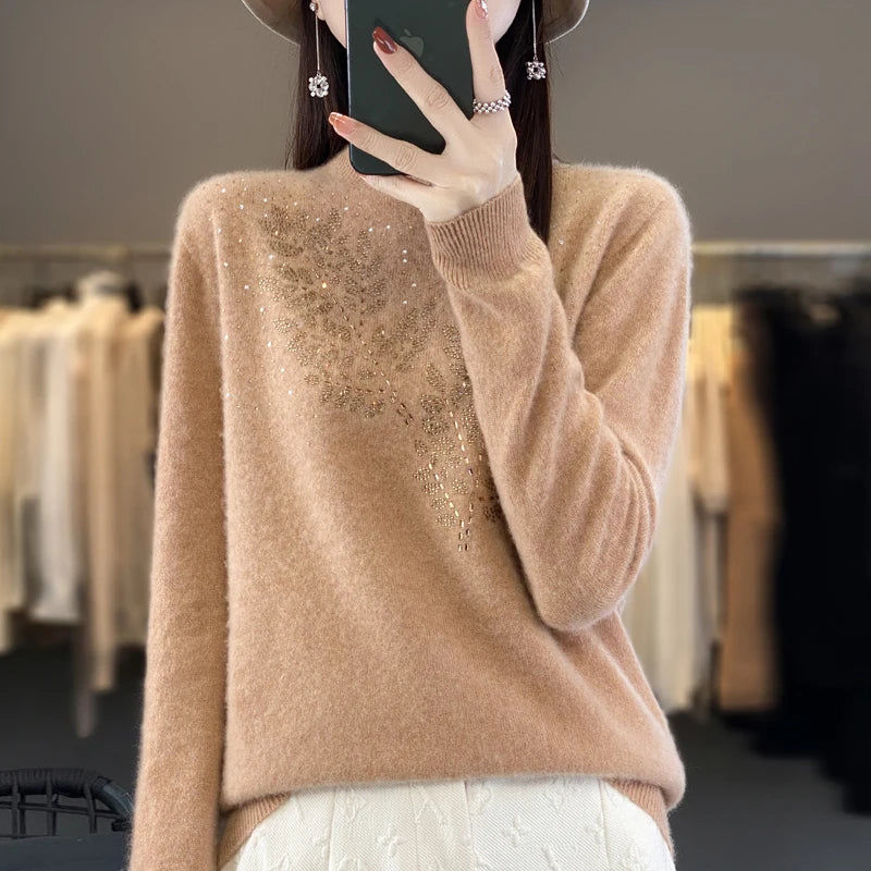 Frauen Pullover Dicke Warme Herbst Winter Mock Neck Mode Pullover Langarm Grundlegende Jumper Stricken Bodenbildung Shirt Koreanische Pullover.