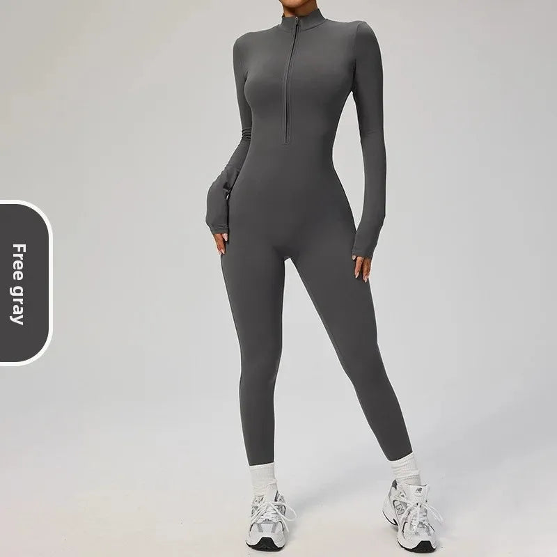 Tianyi High-Intensity Fitness Long-Sleeve Yoga Bodysuit Sensation Tight-Fitting Sportswear for Women Made in China