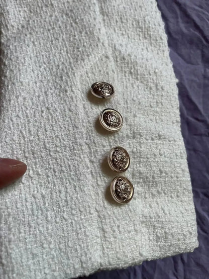 Frühling und Herbst Koreanische Mäntel Frauen Jacke Neue Französisch Wolle Tweed Mantel Mode High-end-Gold Taste Kurze Schlanke temperament