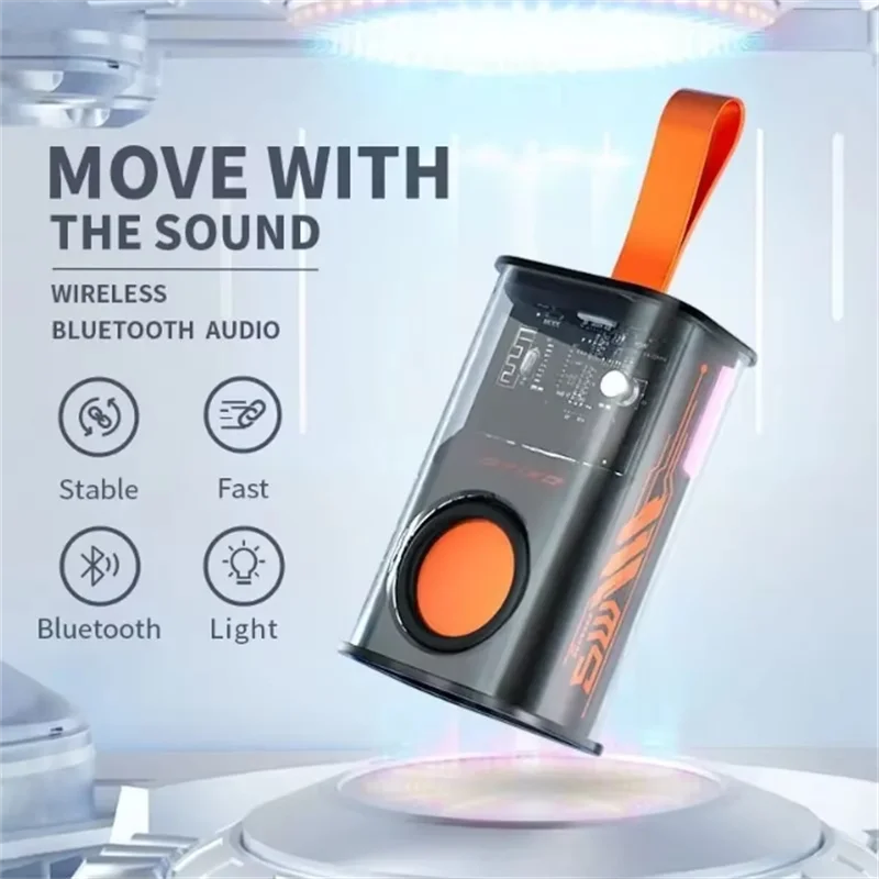 Bluetooth Speaker K08 LED Flashing Soundbar Portable Outdoor Indoor Subwoofer Loudspeaker Support TF Card FM Radio Waterproof.