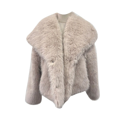 TWOTWINSTYLE Solide Temperament Jacken Für Frauen Revers Langarm Patchwork Tasten Designer Mäntel Weibliche Mode Stil Kleidung
