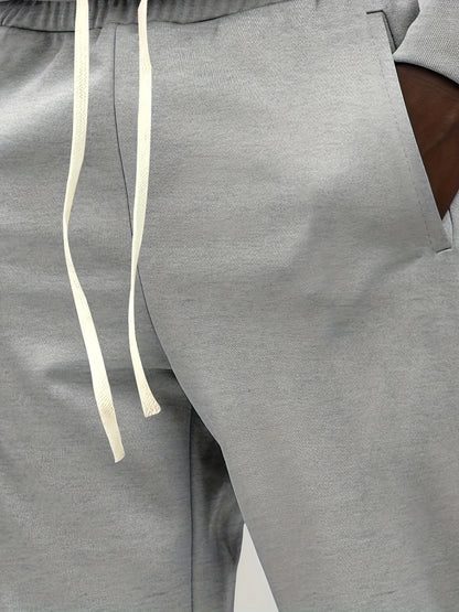 2025 Europe and the United States Spring and Autumn Outdoor New Leisure Men's Sports Suit Color Contrast Outdoor Men's 2 Pieces