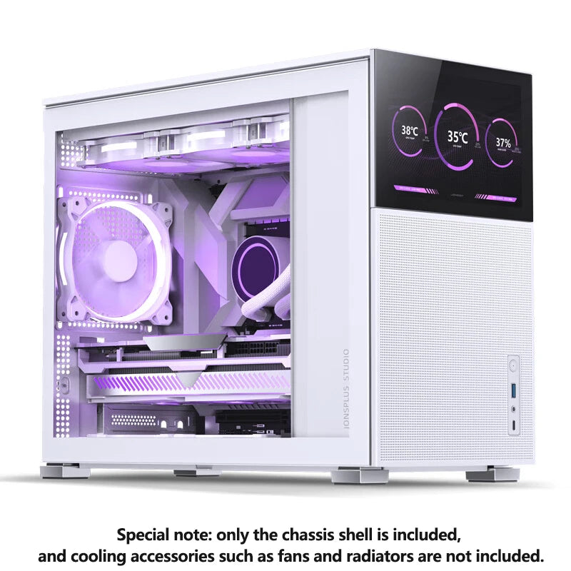 JONSBO Pinecone D31 M-ATX Computer Case Mesh Side Transparent ATX With Display Screen Games Chassis Support 360 Water Cooling