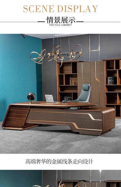 Leichter Luxus-Chef-Tisch, Chef-Schreibtisch, einfache moderne Büromöbel für Stuhlpersonen, speziell geformter kreativer Allgemein