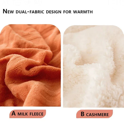 Super Warm Lamb Wool Quilt Winter Thickened Cotton Quilt Warm Cotton Double Sided Velvet Soft Extra Large Blanket 이불.