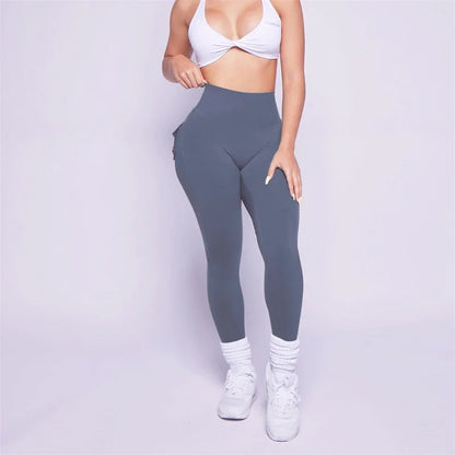 Women Bum Leggings 2025 Women High Waist Tights Pants Peach Hips with Pockets Women Workout Gym Leggings Yoga Pants.