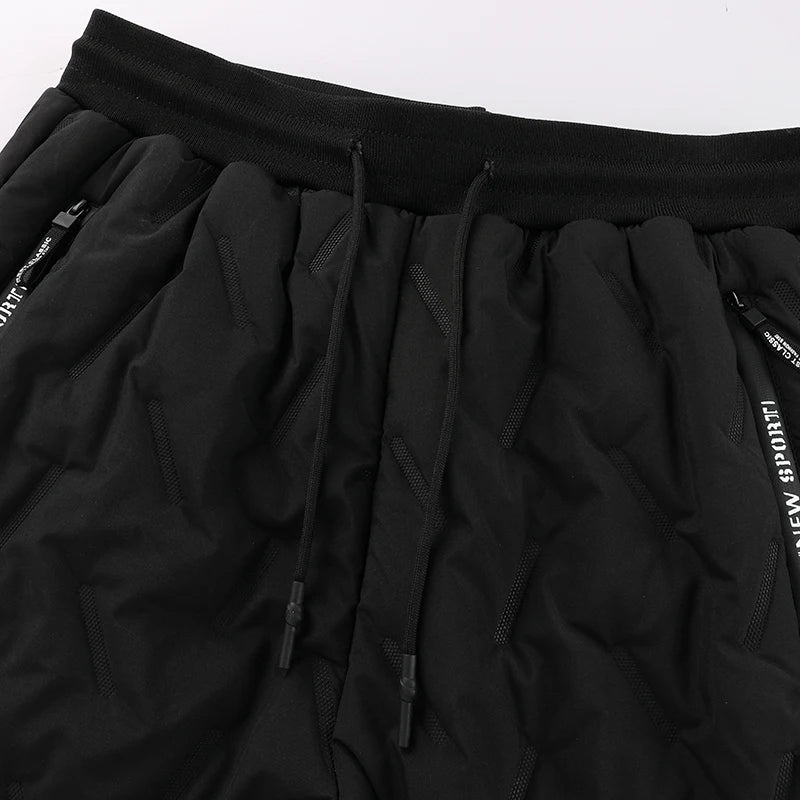 Men's down trousers autumn and winter new padded and thickened outdoor -20 degrees snow warm bottoms men's windproof Harem Pants.