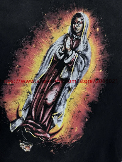 SAINT Vintage NIN Nine-inch Nail T-Shirts Best Quality Vintage Washed T Shirt Tee Tops