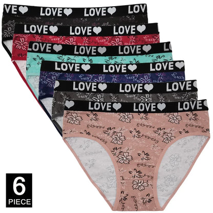 Cotton Underwear Women Panties Plus Size Briefs Female Knickers Lady Lingerie High Waist Wide Belt Underpants 6 Pieces/Lot.