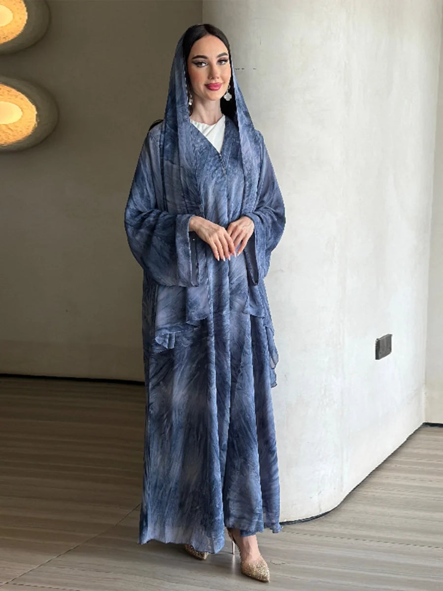 Muslim Women Fashion Dubai Abaya luxury Print Hijab Dress Kimono Cardigan Kaftan Ramadan Robe Femme African Islam Dresses Kebaya.