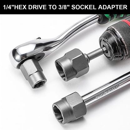 [EU-Lager] 14-teiliges Steckschlüsselset, Schlagschrauben-Mutterentferner-Set, Cr-Mo-Stahl-Schraubenausdreher-Werkzeugset für industrielle Schlagschrauben und Muttern