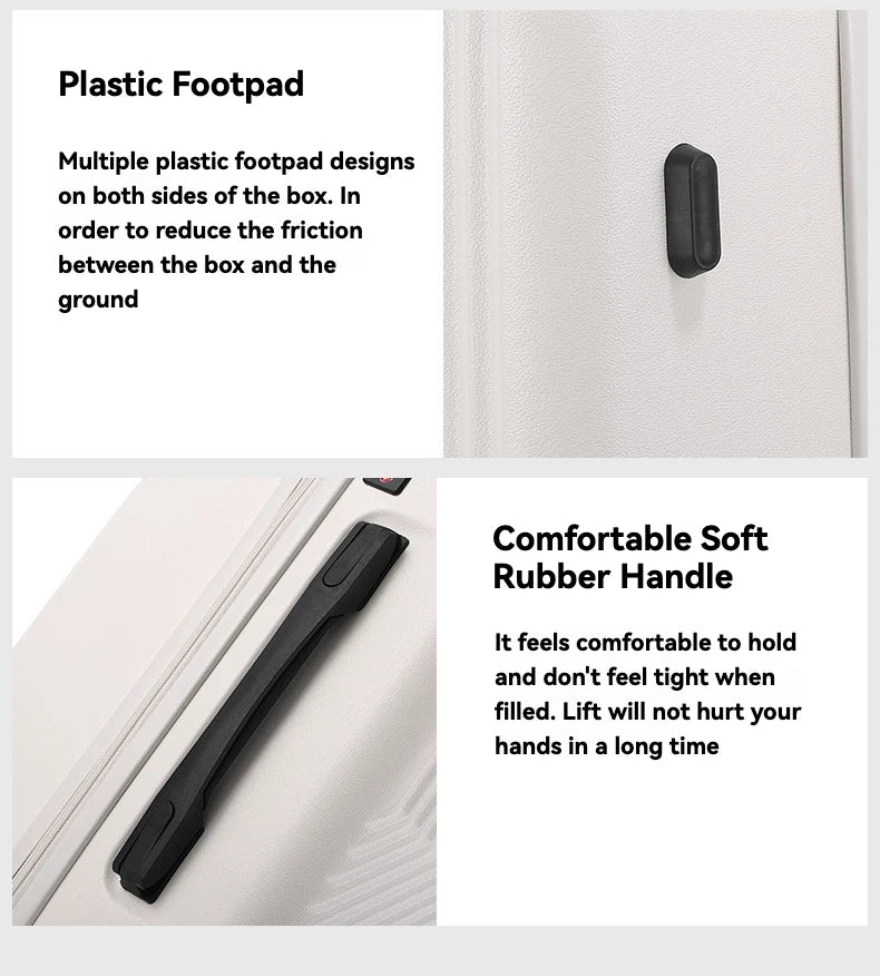 2024 neue langlebige Gepäcksets Koffer vorne offen TSA-Schloss USB Slient Spinner Wheel Charging Herren Handgepäck Reisen 20/22/24/26.