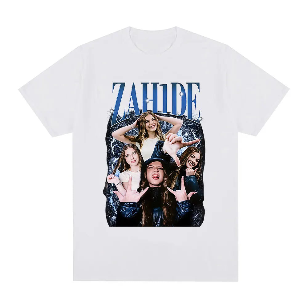 Zahide Merch Graphic Print T-shirt Men Women Fashion Hip Hop T Shirts Cotton Casual Oversized Short Sleeve T-shirts Streetwear.