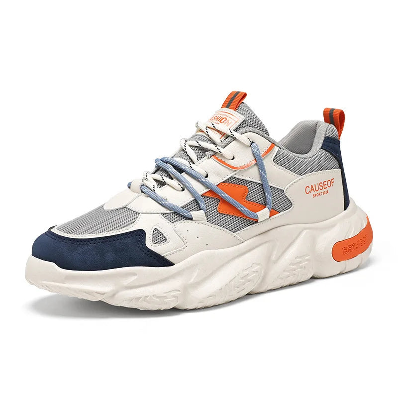 2025 Autumn Men Shoes Fashion Sneakers Height Increasing Casual Chunky Shoes Male Trainers Running Sports Shoes.