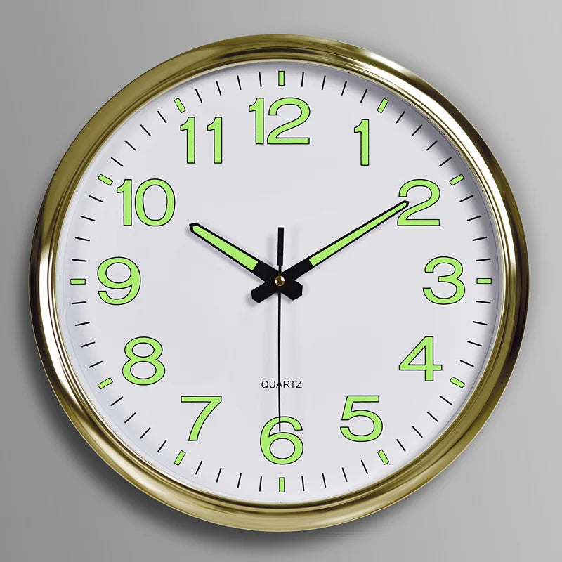 30cm Minimalistischen Wanduhr Moderne Design Glowing in the Dark Baby Zimmer Hängen Uhr Uhren Klok Nacht Wohnzimmer wohnkultur
