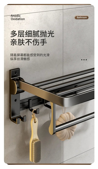 Metalle Badezimmer Handtuchhalter Stanzfreier Rack Toilettenanhänger Raum Aluminium Badezimmer Handtuchhalter, Handtuchhalter, Handtuchhalter Badezimmer