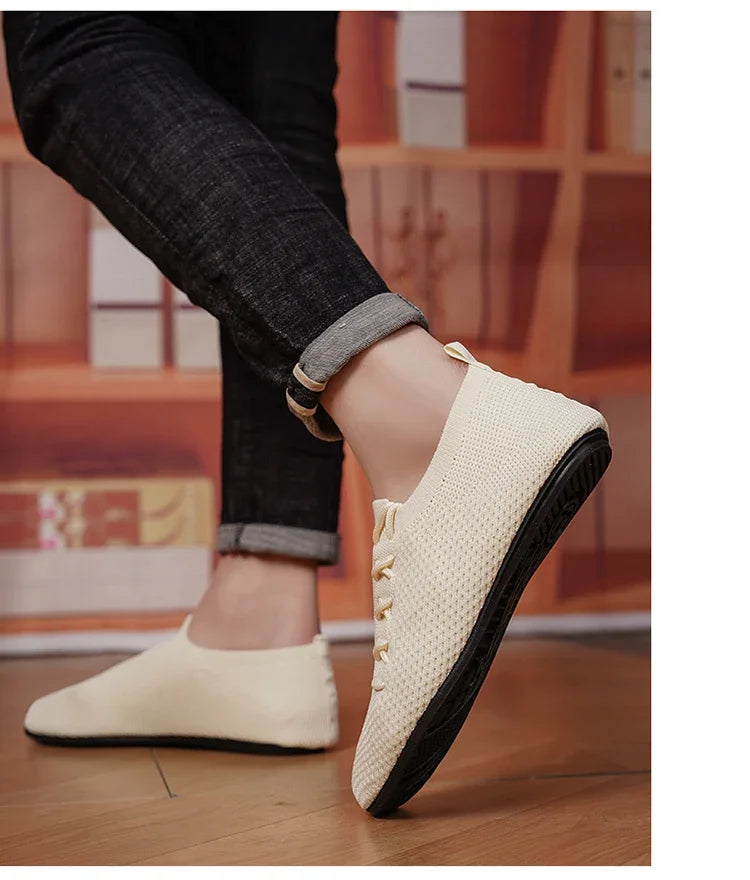 YRZL Men's Comfortable Shoes Breathable Walking Shoes Summer Mesh Loafers Anti Slip Casual Sneakers Lightweight Shoes for Men.