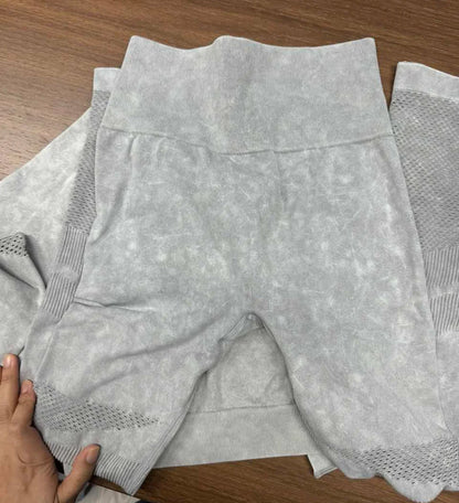 Mileegirl 2pcs Gym Sets Women Seamless Sports Pants Hollow Out Long sleeves Top Fitness Winter Fall Workout Legging Warm Outifts.