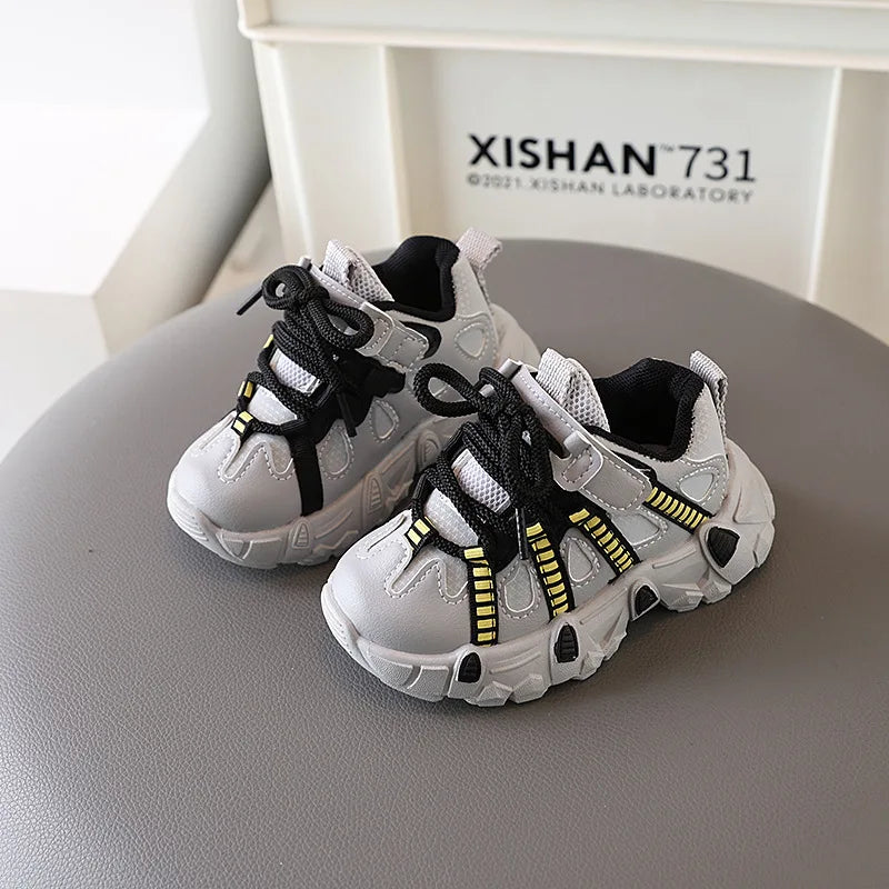 Oulylan Children Casual Shoes Thick-soled Sports Shoes Infant Footwear Boy Sneakers Breathable Non-slip Baby Shoes