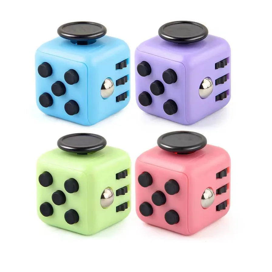 Solid Color Fidget Decompression Dice for Release Stress Autism Anxiety Relieve Adult Kids Stress Relief Anti-Stress Fingertip.